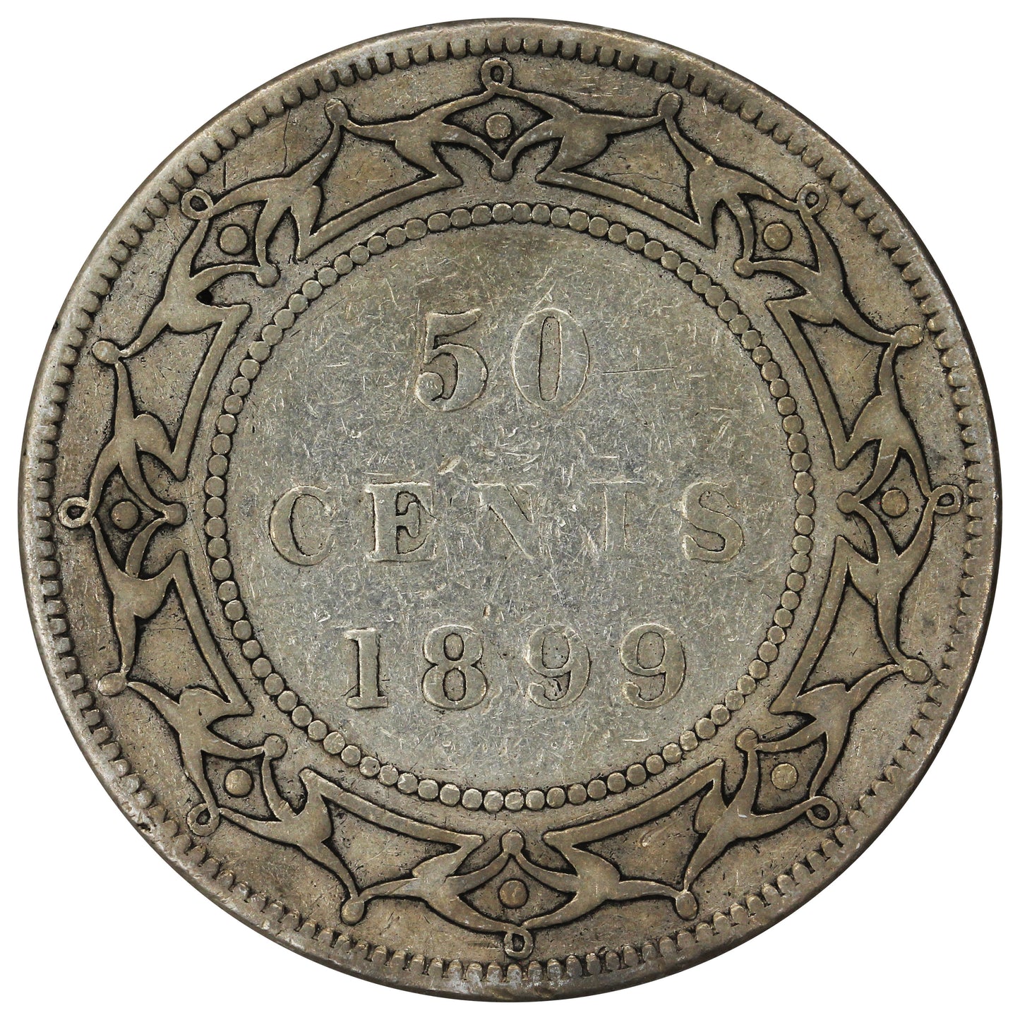 1899 Wide 9's Newfoundland 50-cents G-VG (G6)