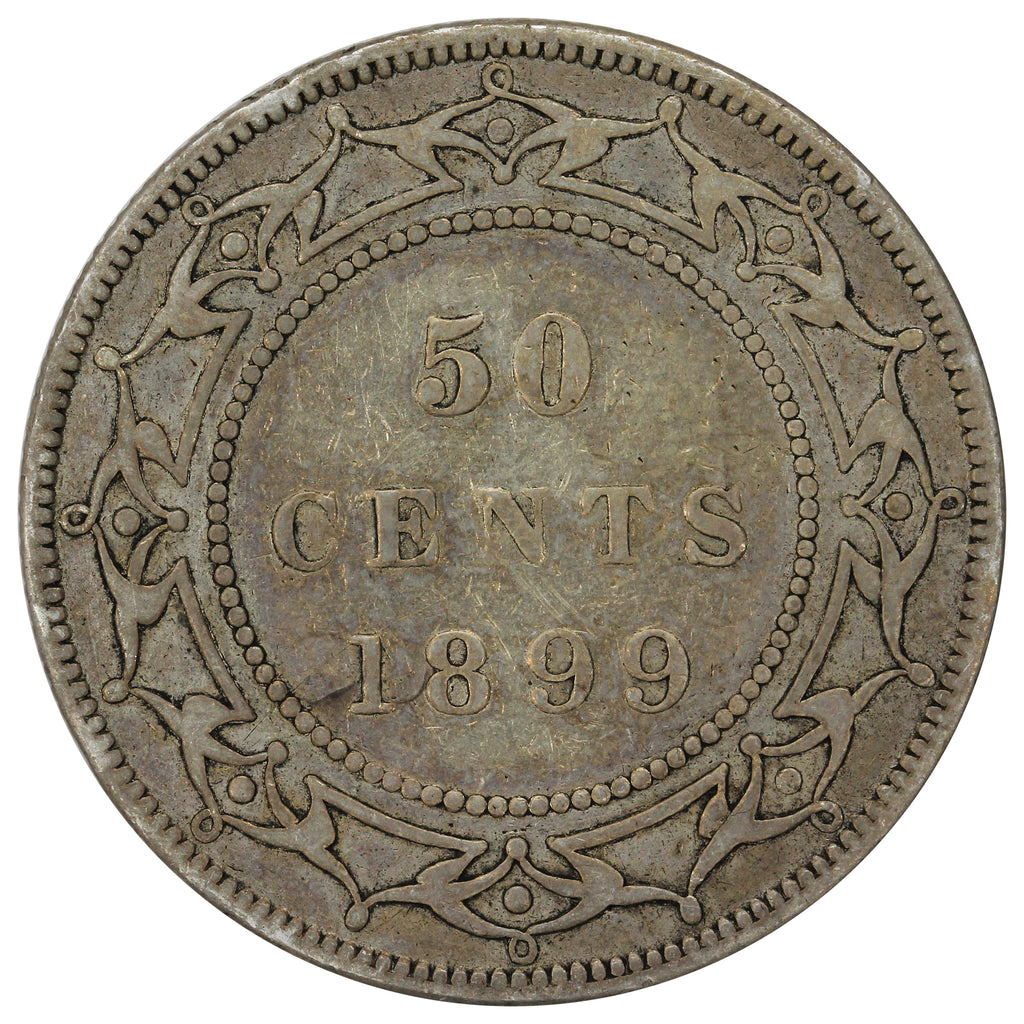 1899 Wide 9's Newfoundland 50-cents Very Good (VG8)