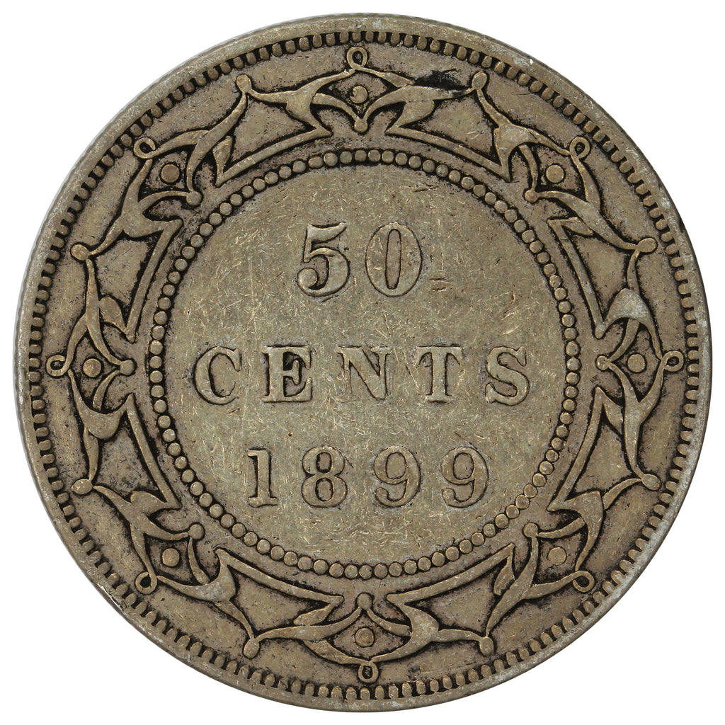 1899 Wide 9's Newfoundland 50-cents VG-F (VG10)