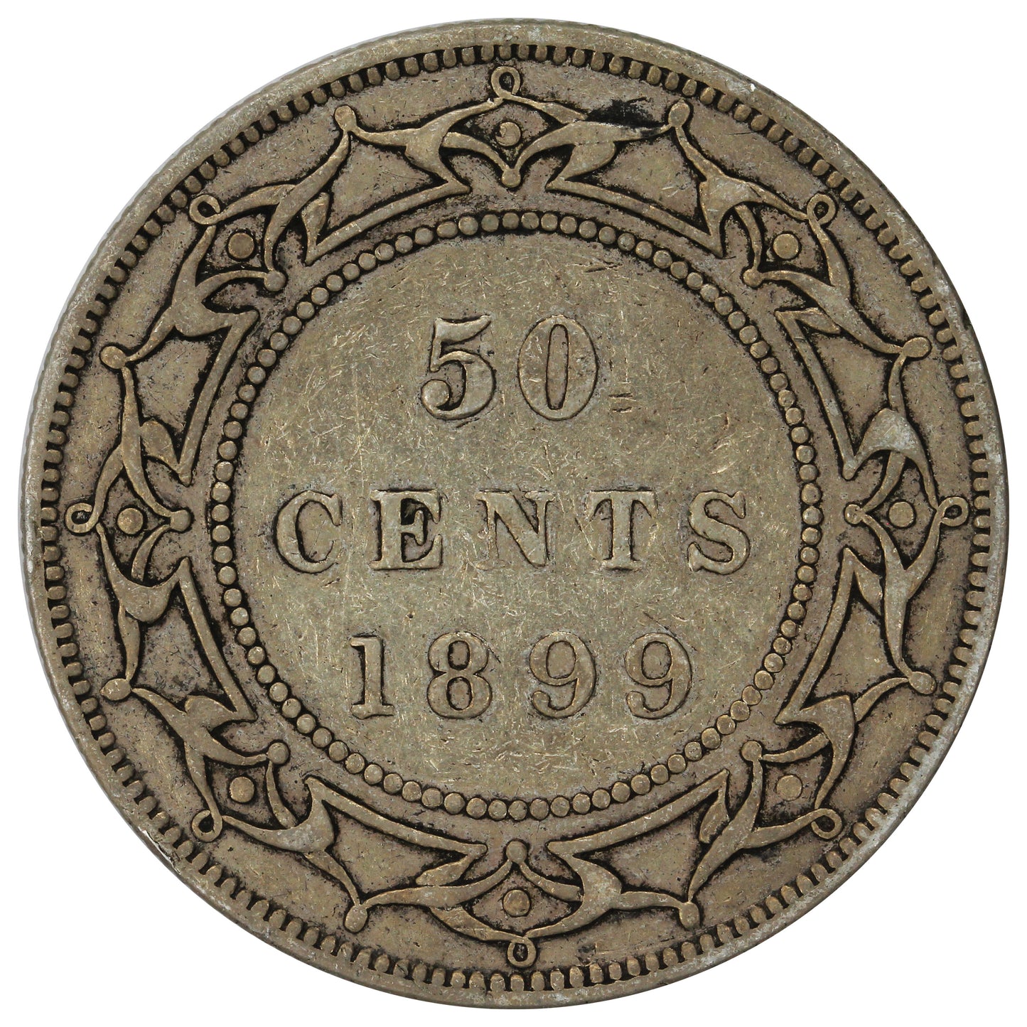 1899 Wide 9's Newfoundland 50-cents VG-F (VG10)