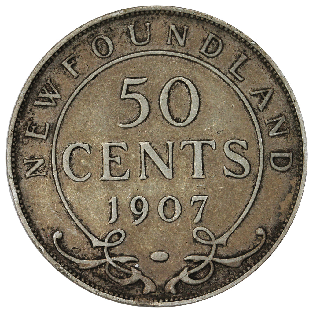 1907 Newfoundland 50-cents F-VF (F15)
