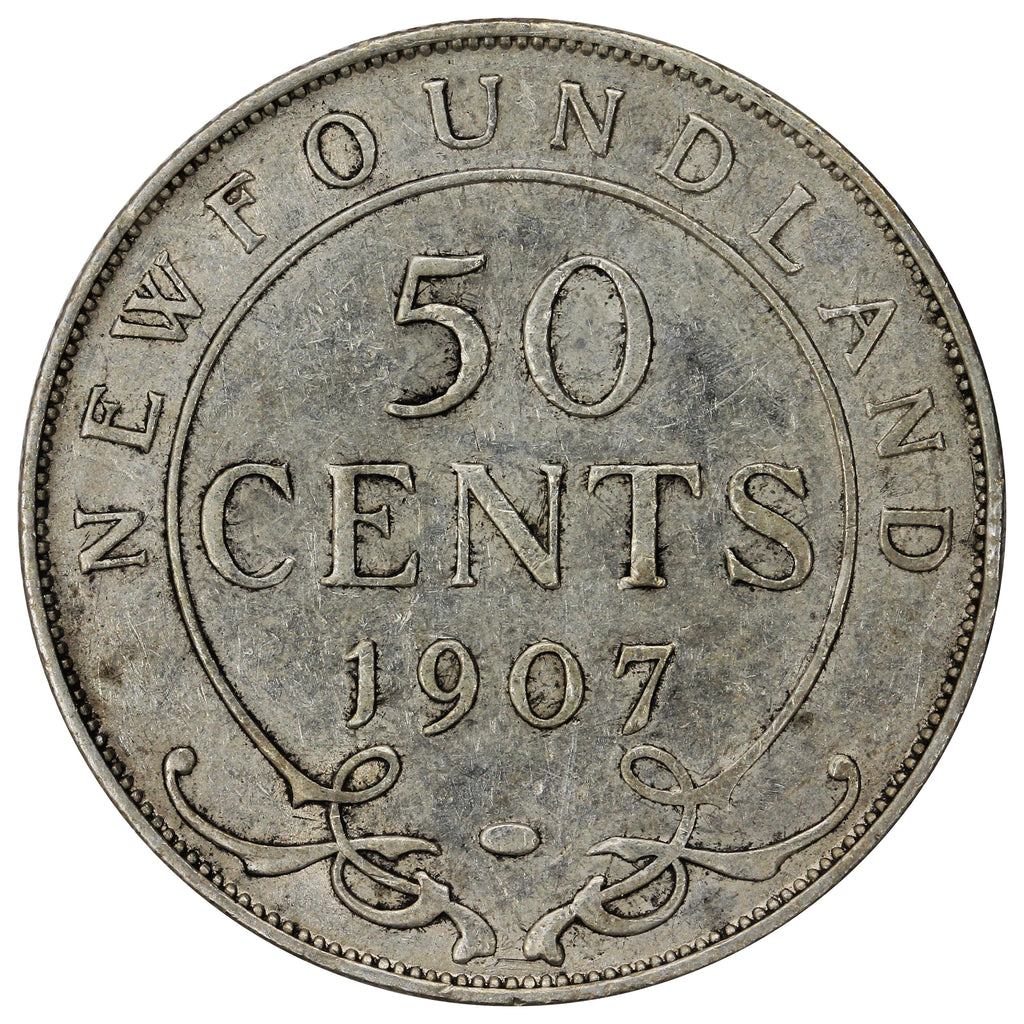 1907 Newfoundland 50-cents Very Fine (VF20)