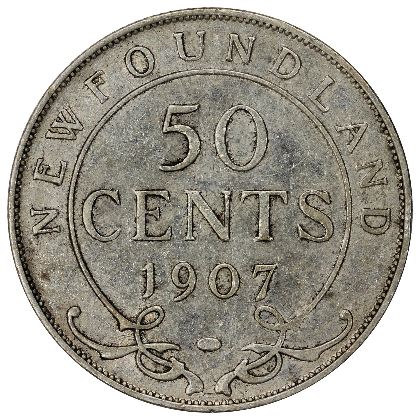 1907 Newfoundland 50-cents Very Fine (VF20)