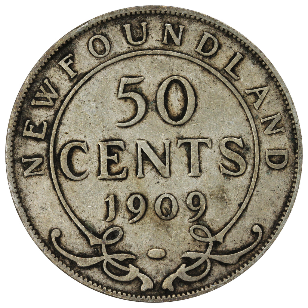 1909 Newfoundland 50-cents Fine (F12)