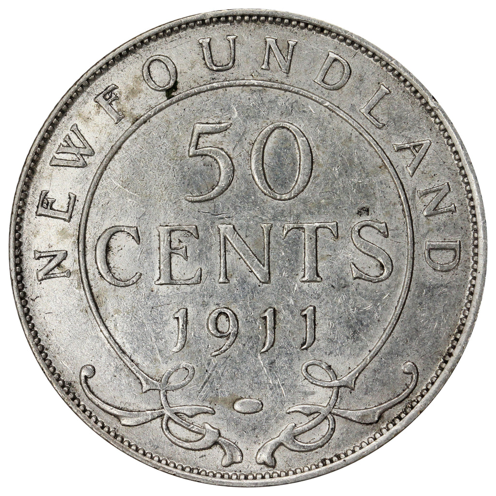 1911 Newfoundland 50-cents EF-AU (EF45) $
