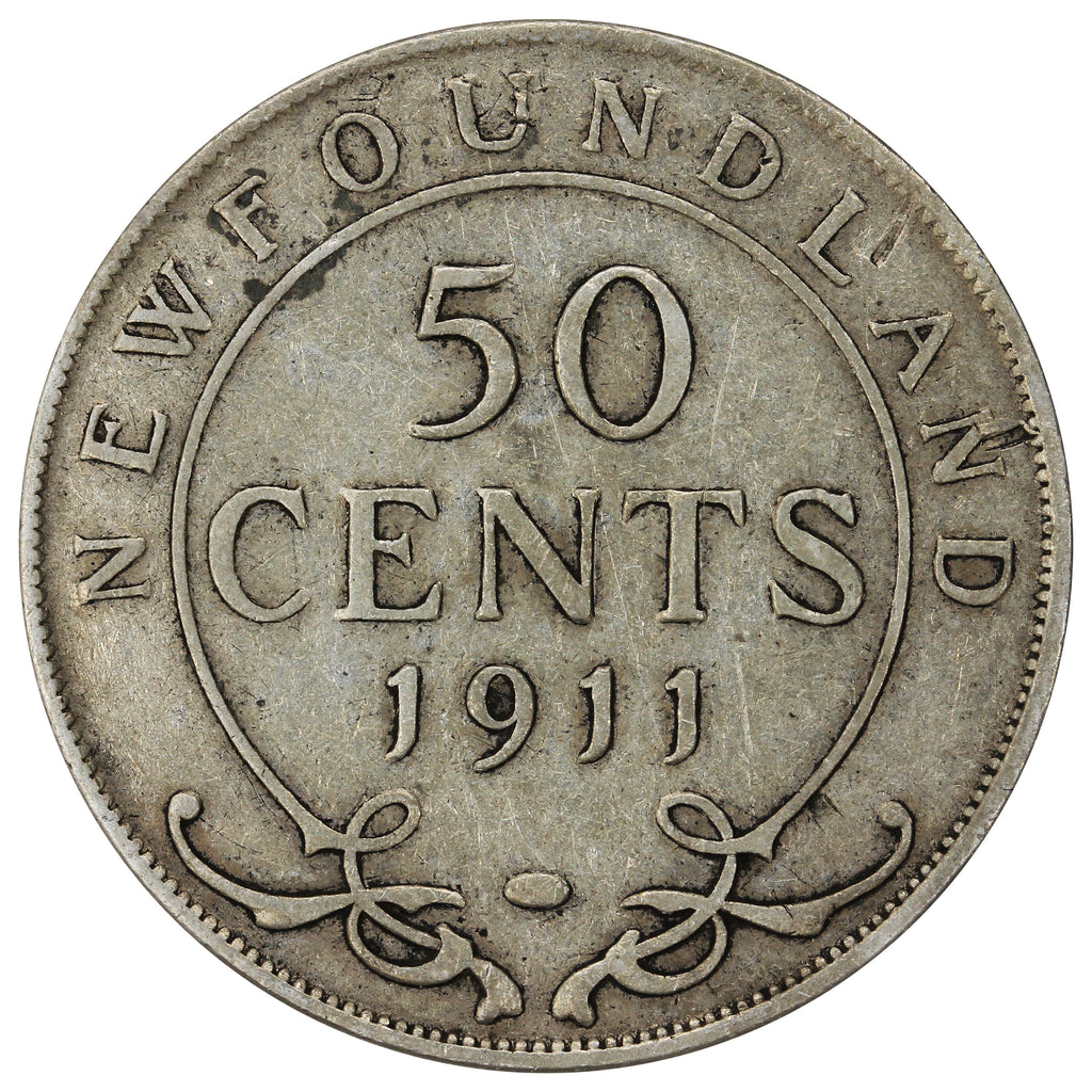 1911 Newfoundland 50-cents Fine (F12)