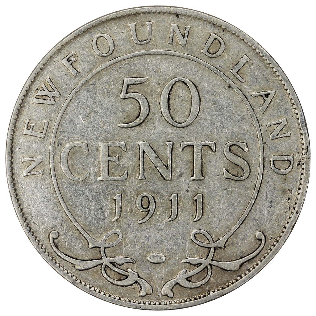 1911 Newfoundland 50-cents F-VF (F15)