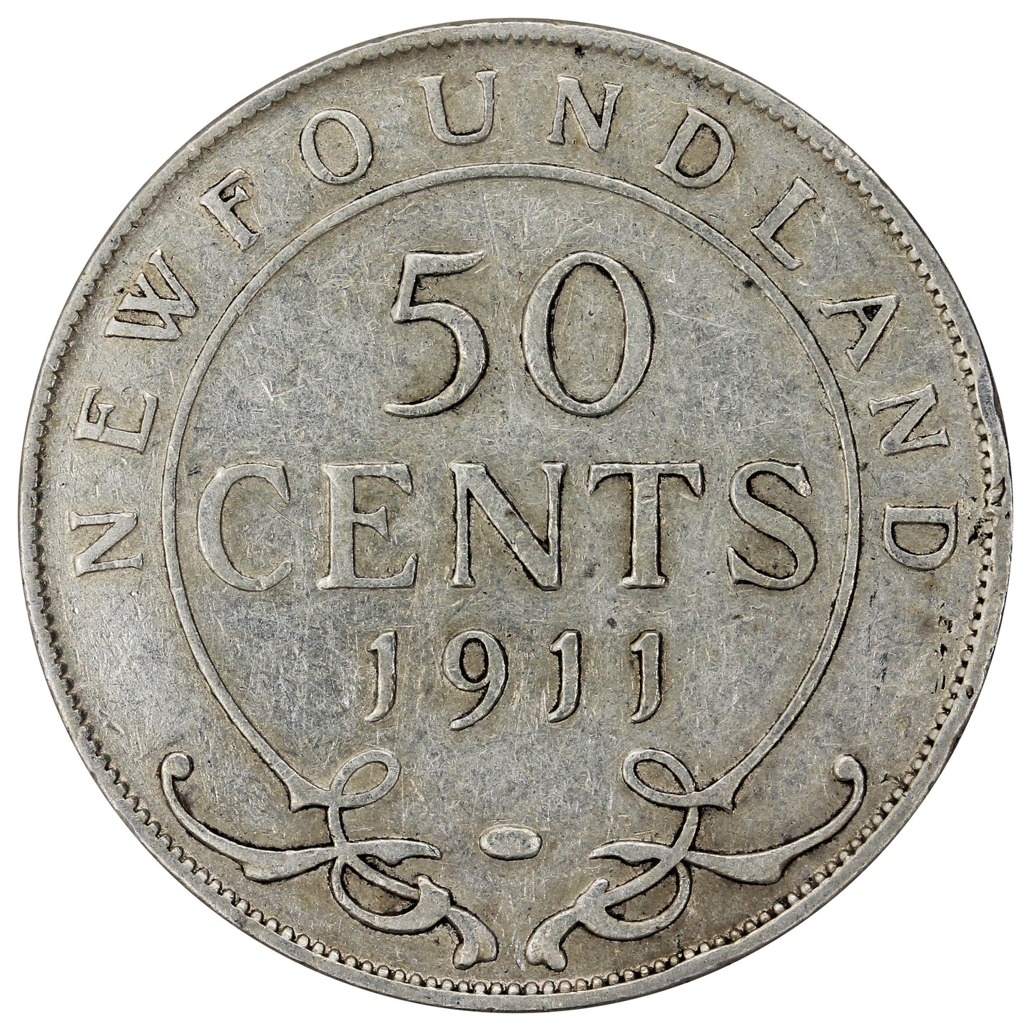 1911 Newfoundland 50-cents F-VF (F15)