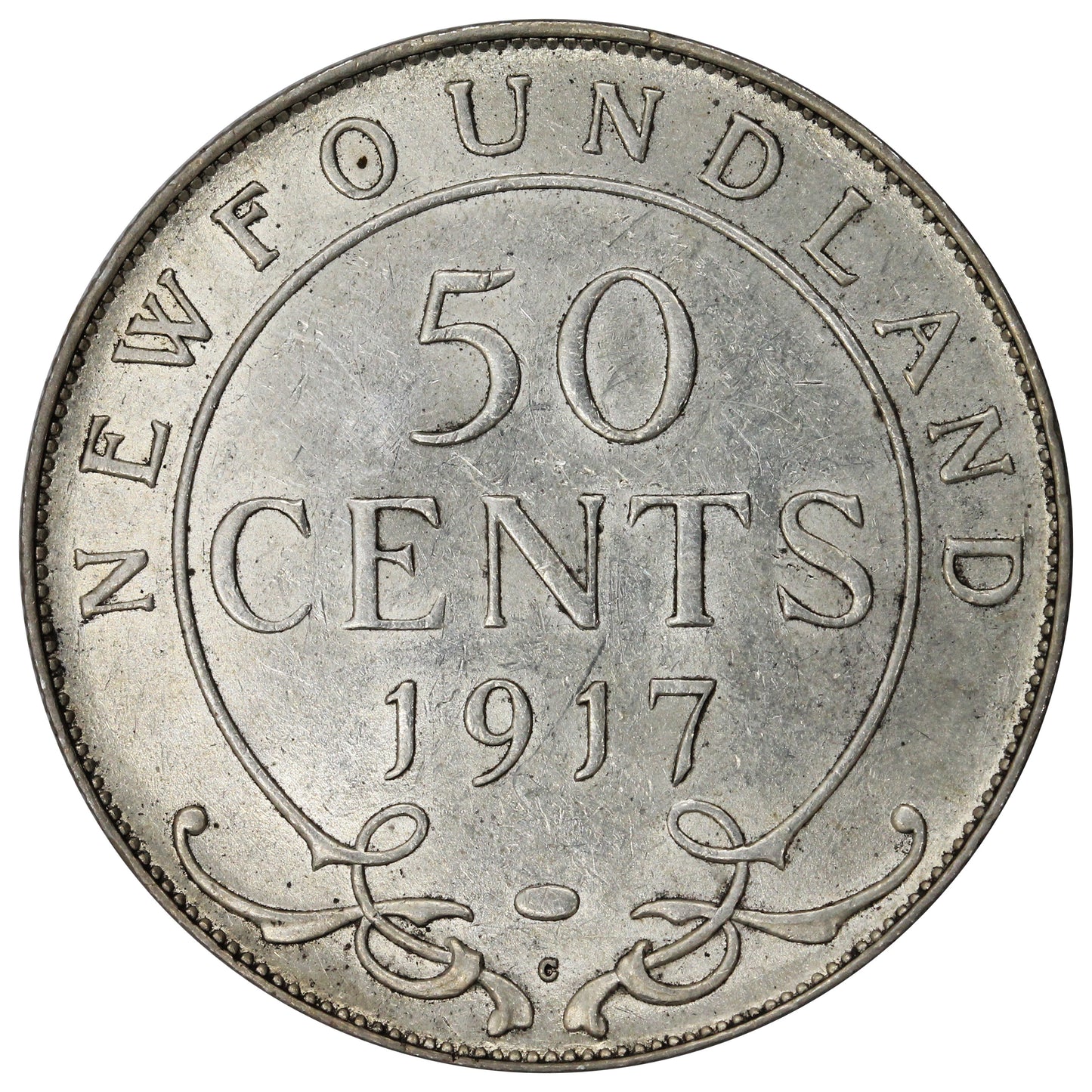 1917C Newfoundland 50-cents EF-AU (EF45) $
