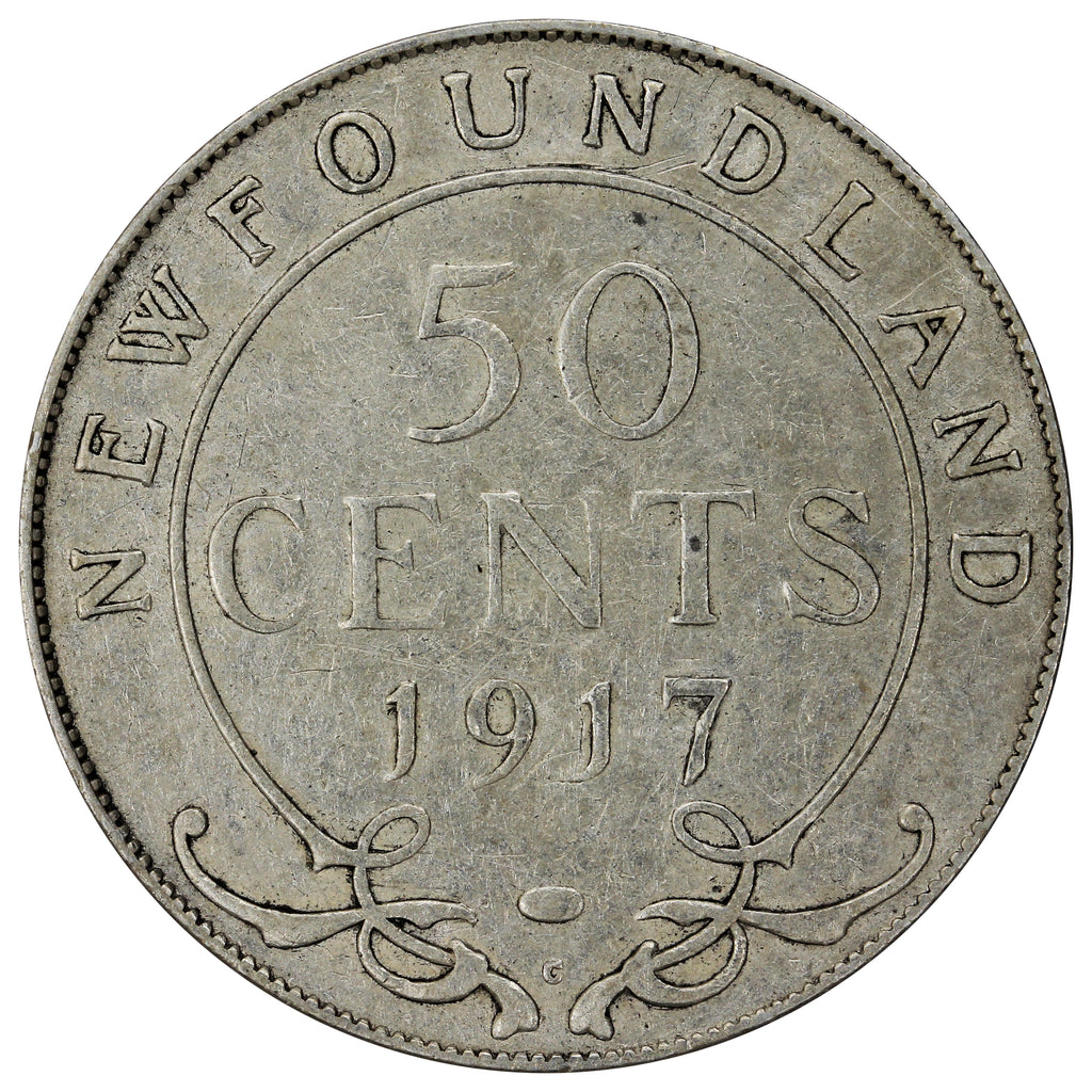 1917C Newfoundland 50-cents Fine (F12)