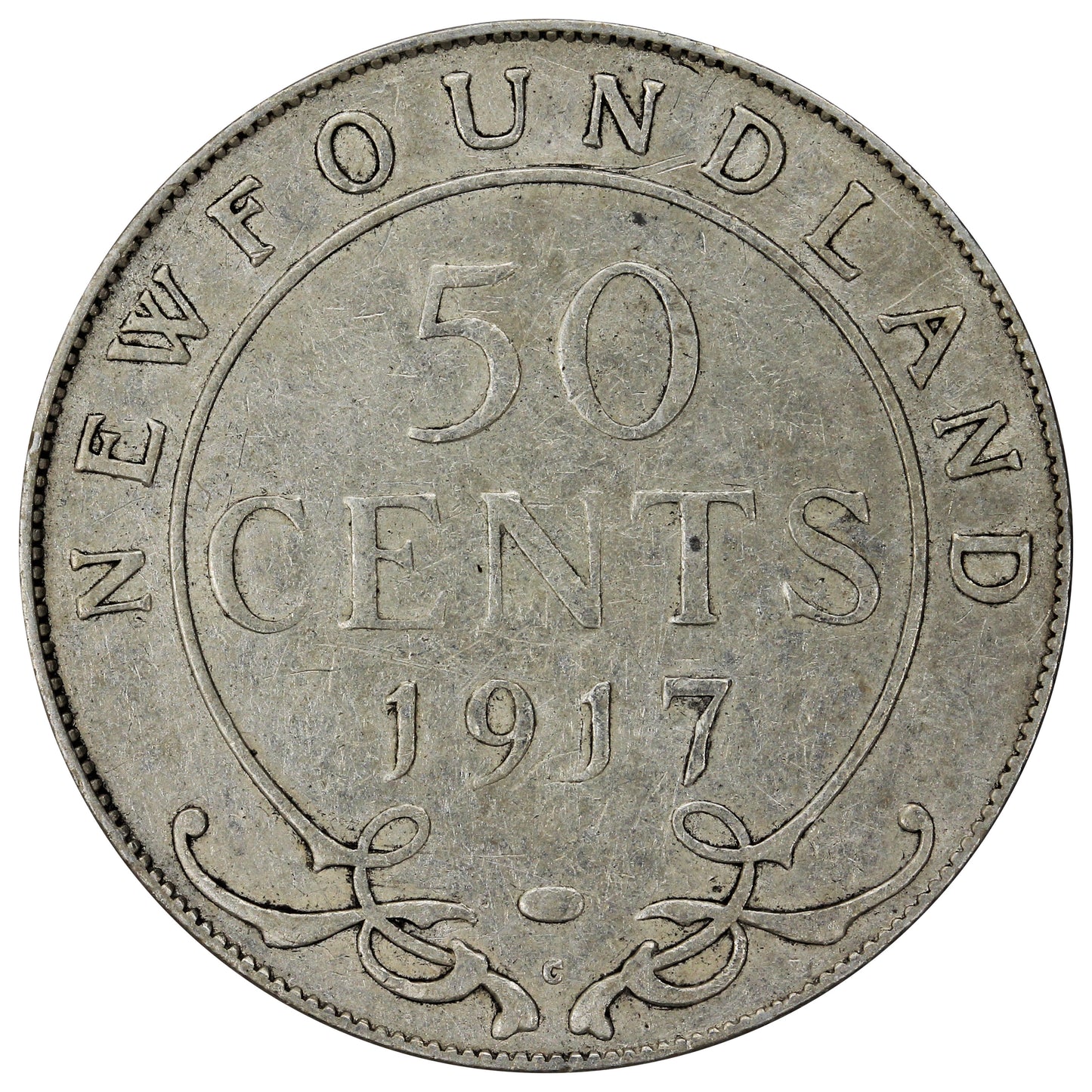 1917C Newfoundland 50-cents Fine (F12)