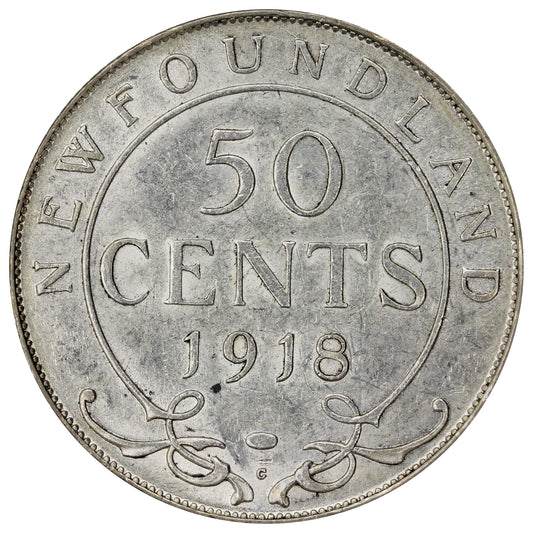 1918C Newfoundland 50-cents Extra Fine (EF40)