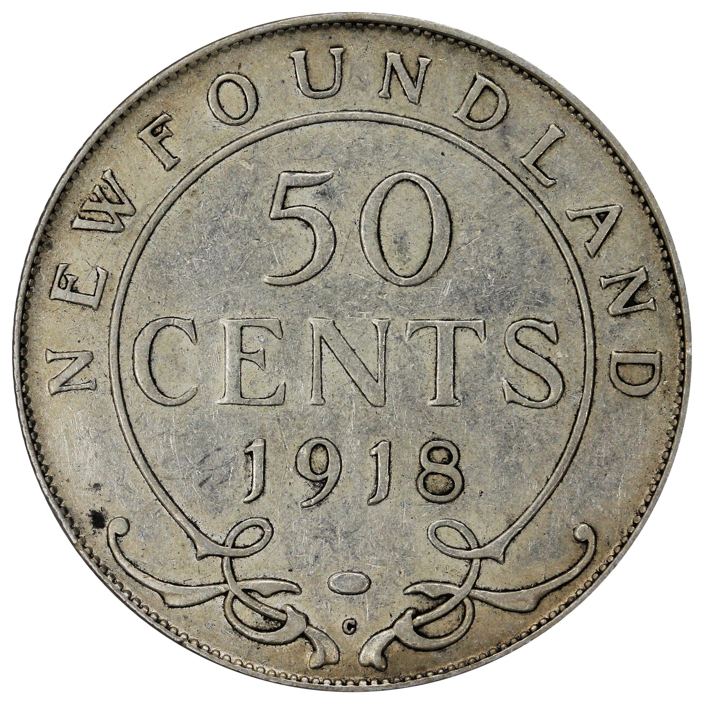 1918C Newfoundland 50-cents Very Fine (VF20)