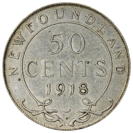 1918C Newfoundland 50-cents VF-EF (VF30)