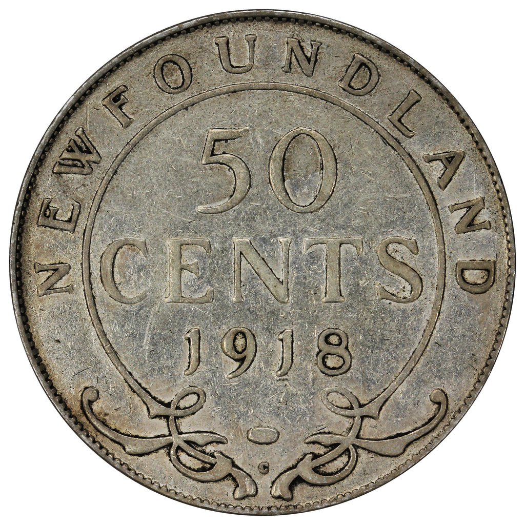 1918C Newfoundland 50-cents VG-F (VG10)