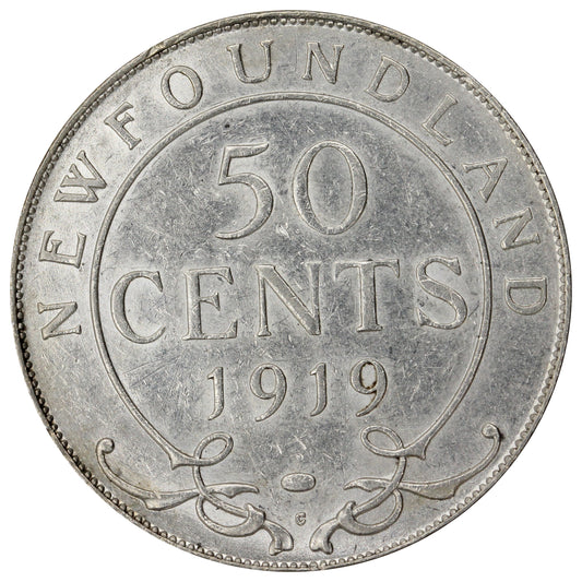 1919C Newfoundland 50-cents EF-AU (EF45) $