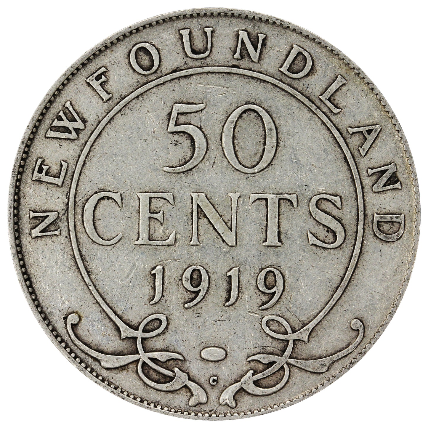 1919C Newfoundland 50-cents Fine (F12)