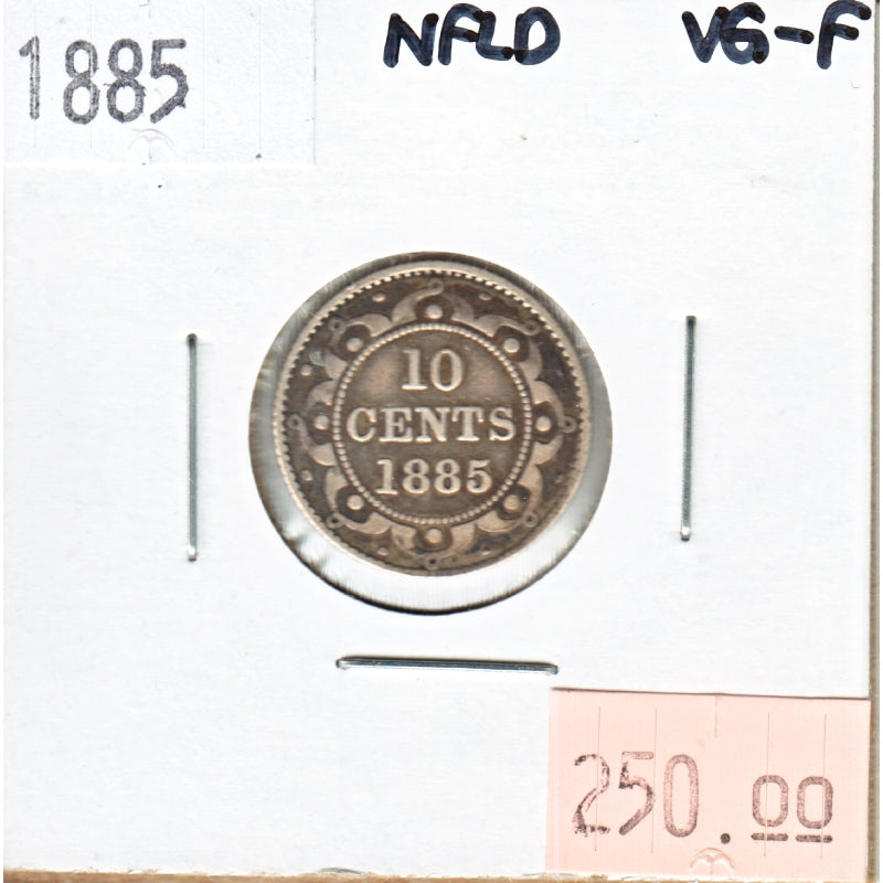 1885 Newfoundland 10-cent VG-F (VG10) $