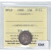1880 Newfoundland 10-cent ICCS Certified F15
