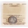 1890 Newfoundland 10-cents ICCS Certified EF-40