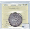 1882H Newfoundland 50-cent ICCS Certified F15
