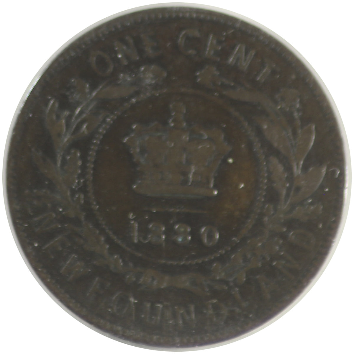 1880 Oval 0 Newfoundland 1-cent ICCS Certified VG10