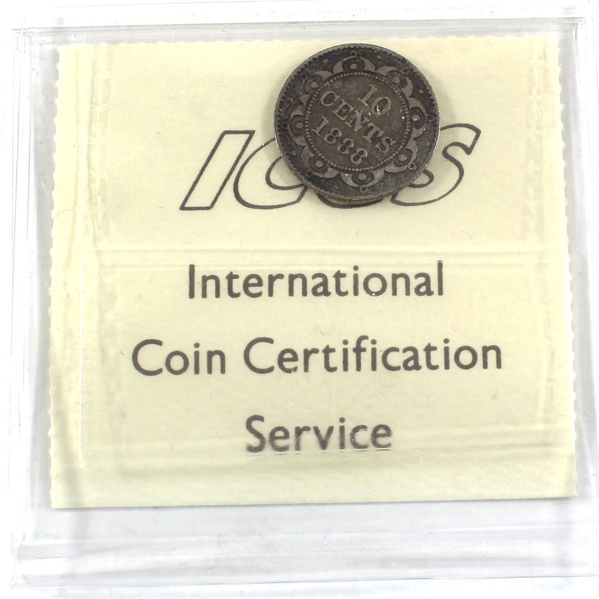 1888 Newfoundland 10-cents ICCS Certified VG-8