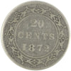 1872H Newfoundland 20-cents ICCS Certified F12