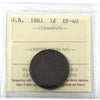 1861 New Brunswick 1-cent ICCS Certified EF40