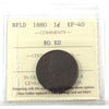 1880 RO ED Newfoundland 1-cent ICCS Certified EF40