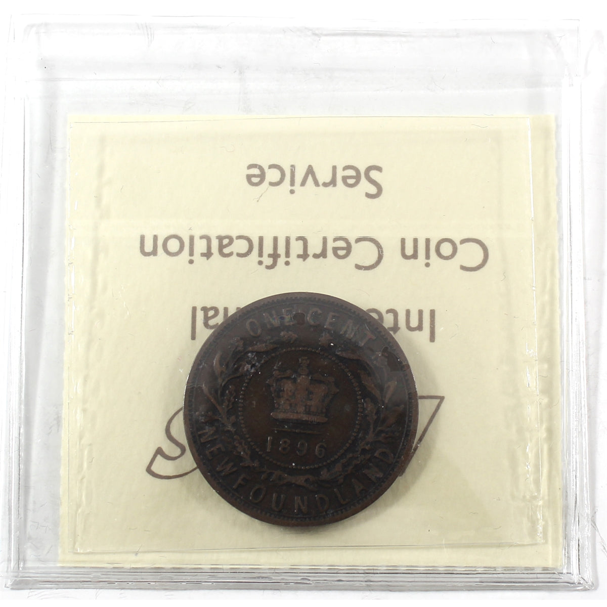 1896 Newfoundland 1-cent ICCS Certified VF20