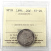 1894 Newfoundland 20-cents ICCS Certified VF20