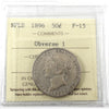 1896 Obv. 1 Newfoundland 50-cents ICCS Certified F15
