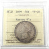 1899 Narrow 9s Newfoundland 50-cents ICCS Certified VF20