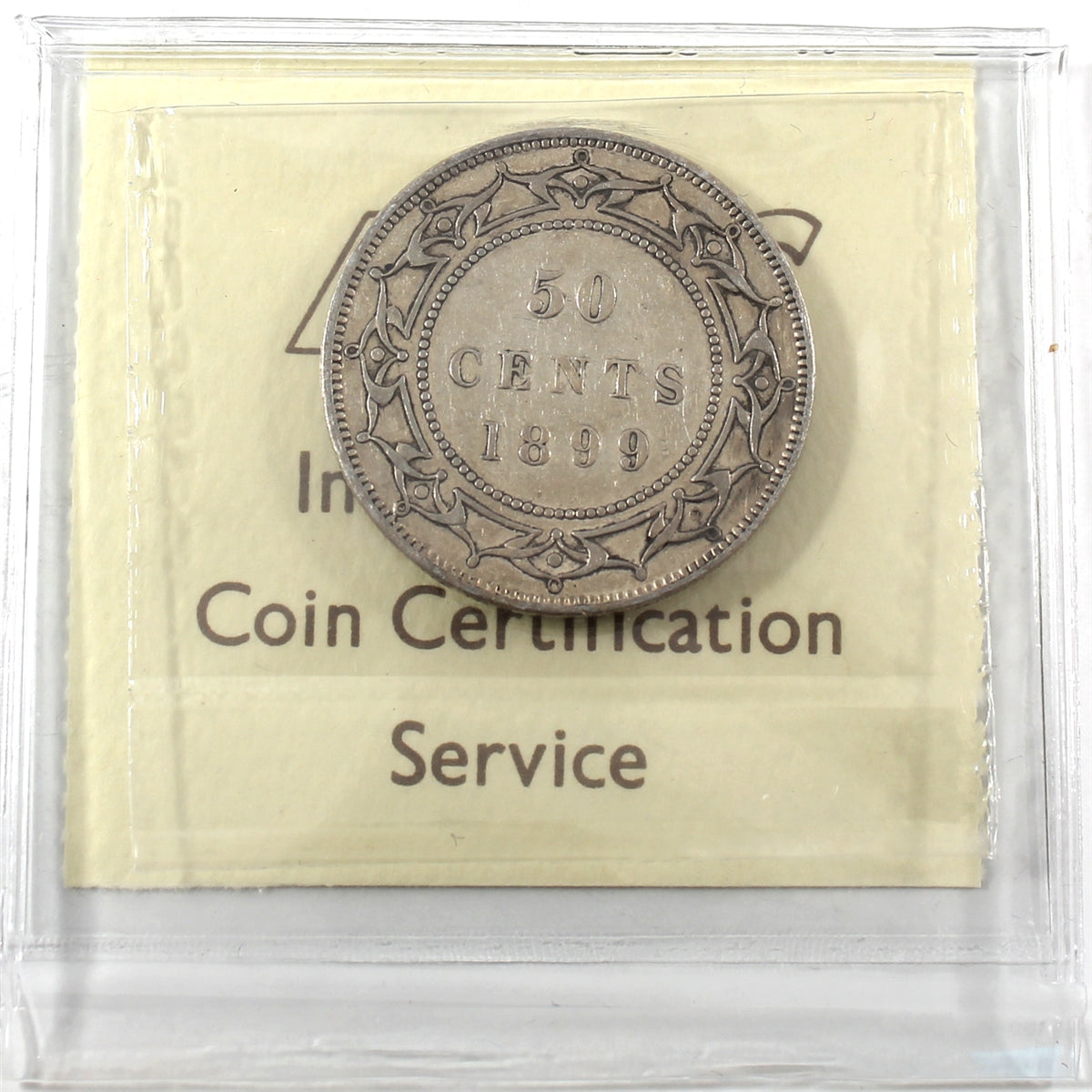 1899 Narrow 9s Newfoundland 50-cents ICCS Certified VF20