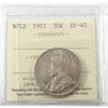 1911 Newfoundland 50-cents ICCS Certified EF40