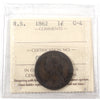 1862 Nova Scotia 1-cent ICCS Certified G4