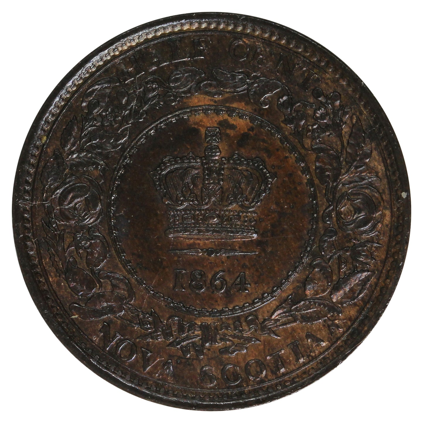 1864 Nova Scotia 1/2 Cent Uncirculated (MS60) $