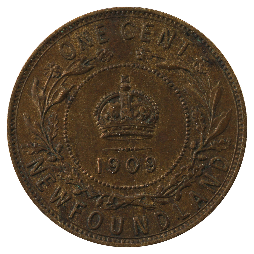 1909 Newfoundland 1-cent EF-AU (EF45)