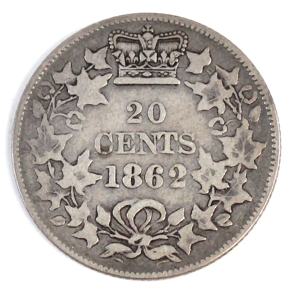 1862 New Brunswick 20-cents F-VF (F15) $