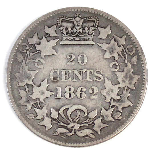 1862 New Brunswick 20-cents F-VF (F15) $