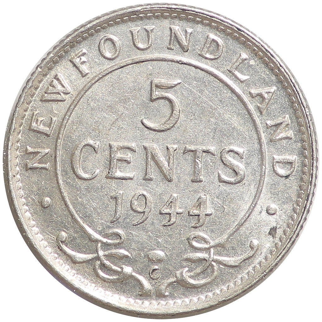 1944C Newfoundland 5-cent Uncirculated (MS-60) $