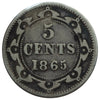1865 Newfoundland 5-cents Fine (F12) $