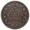 1890 Newfoundland 5-cents Very Fine (VF20) $
