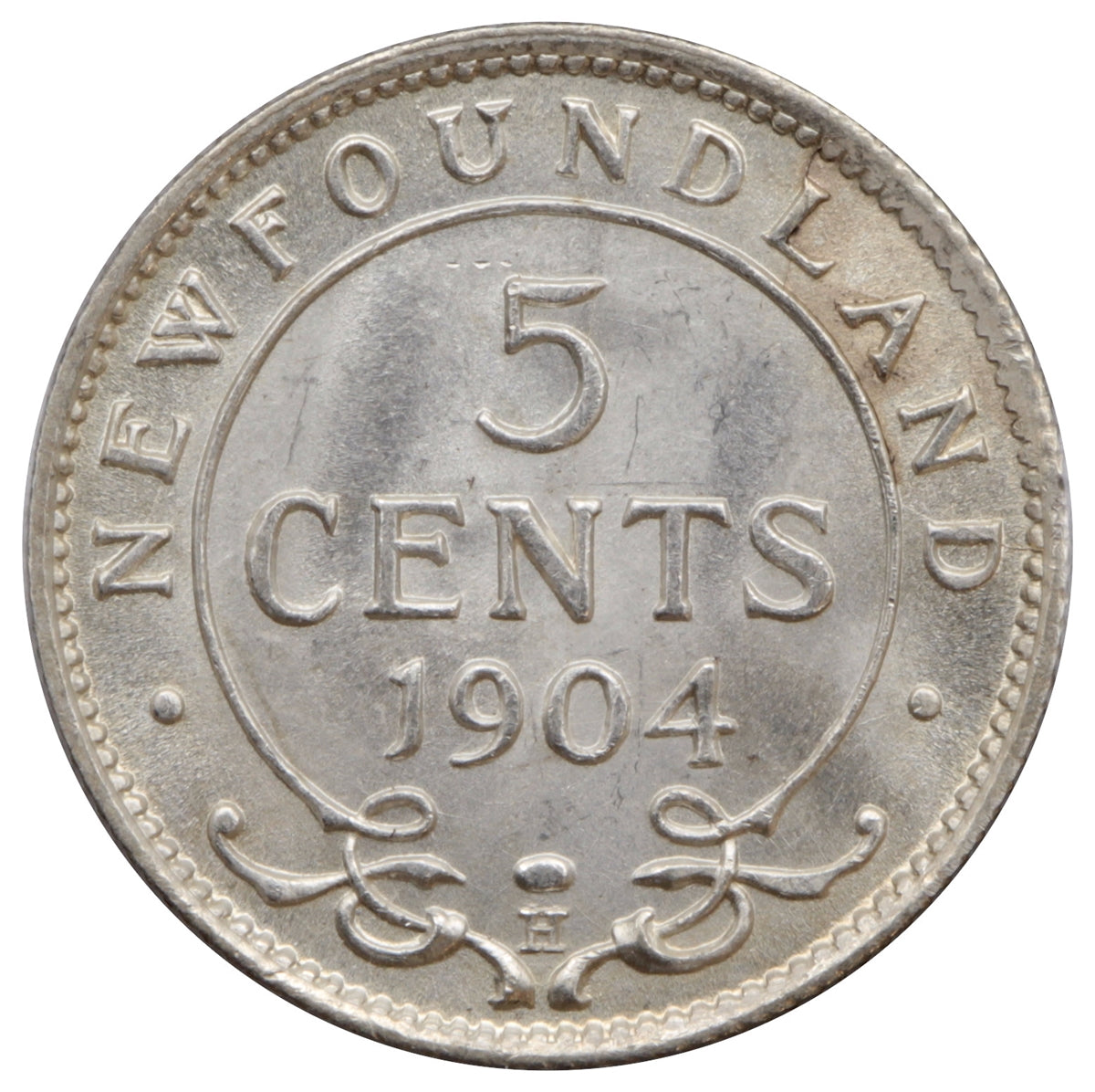 1904H Newfoundland 5-cents Brilliant Uncirculated (MS63) $