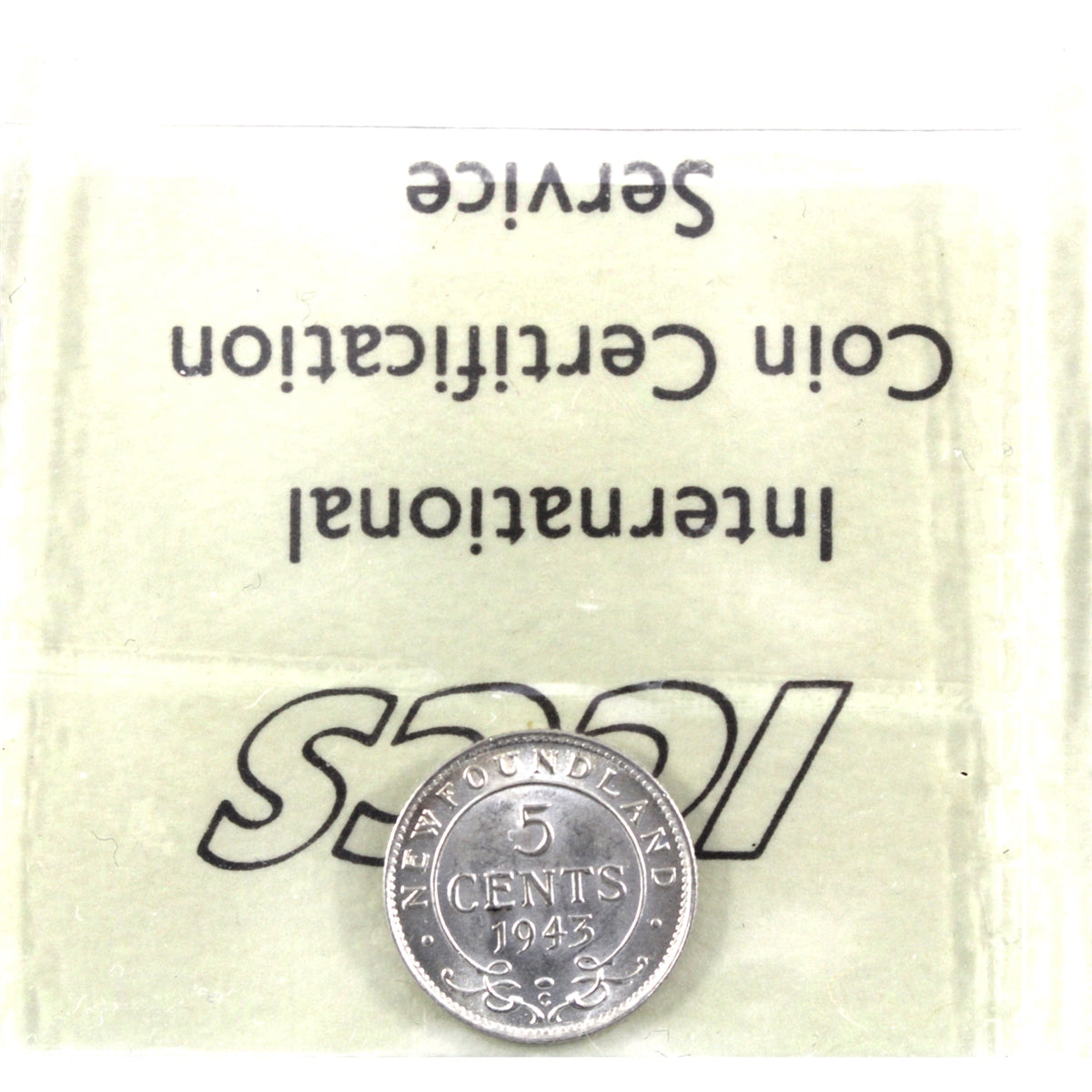 1943C Newfoundland 5-cents ICCS Certified MS63