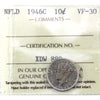 1946C Newfoundland 10-cents ICCS Certified VF30
