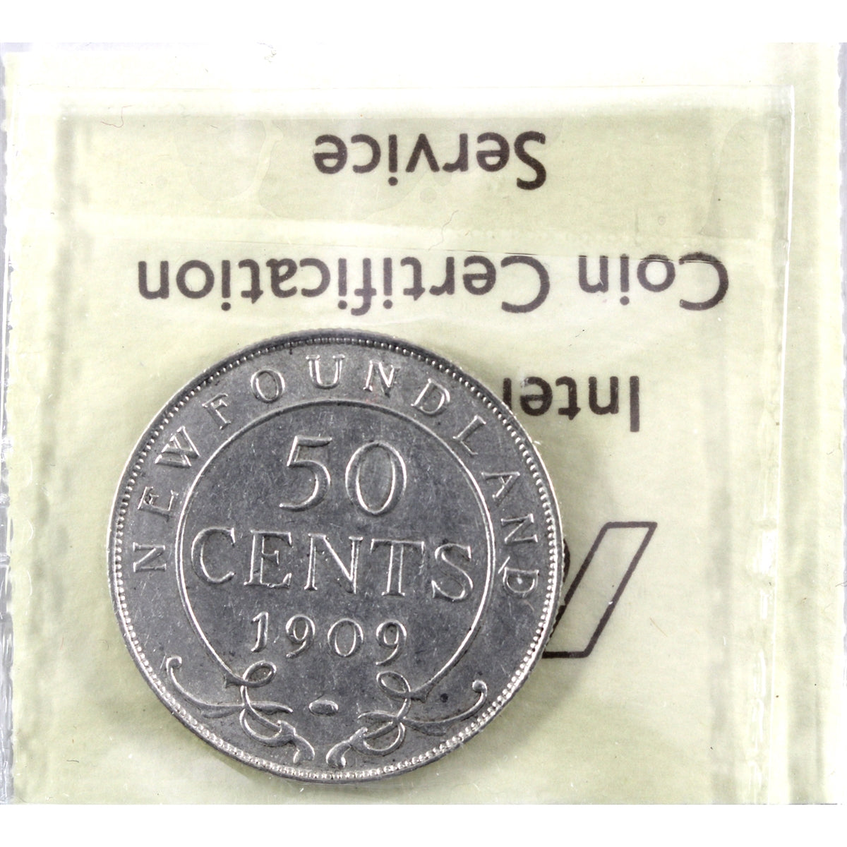 1909 Newfoundland 50-cents ICCS Certified EF45