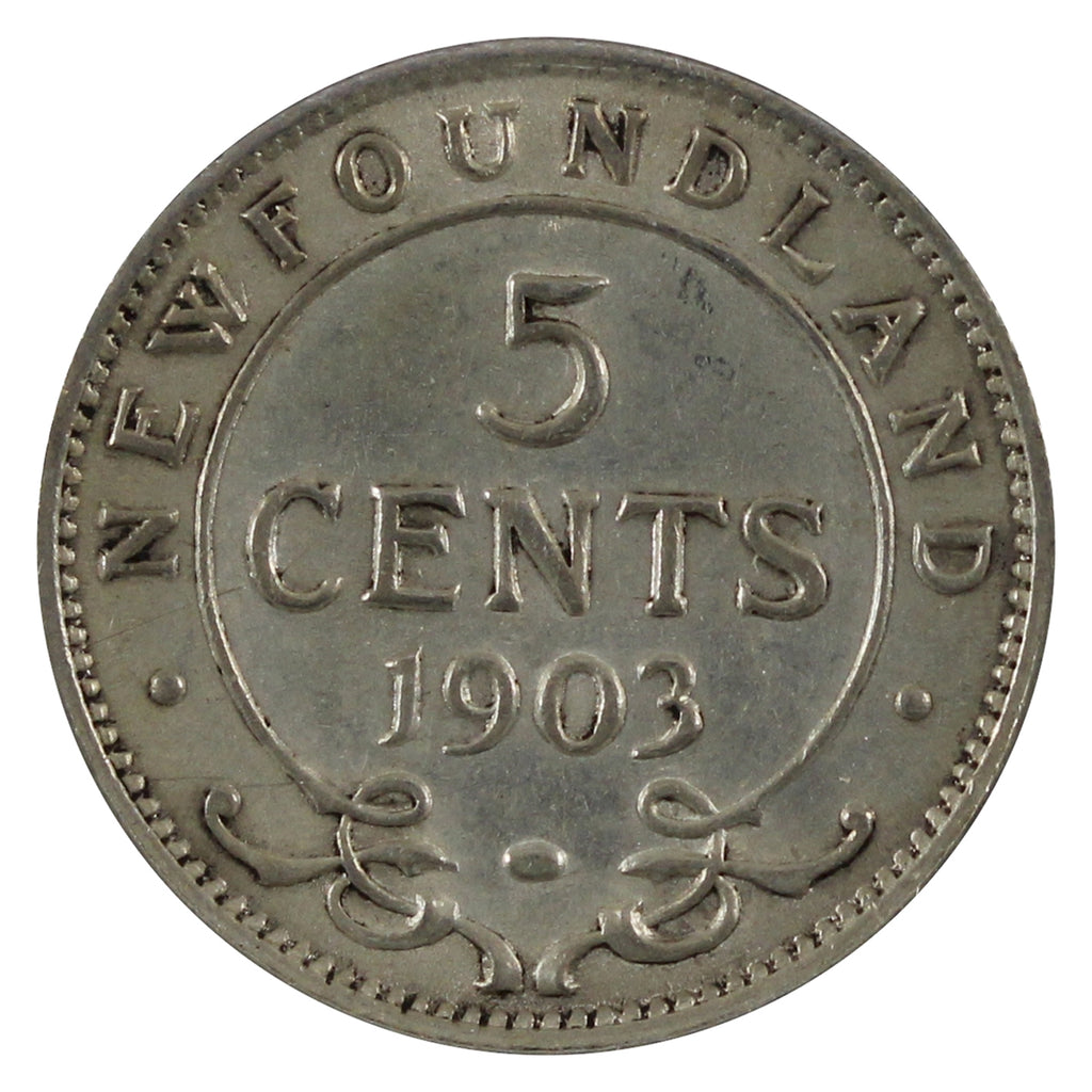 1903 Newfoundland 5-cents EF-AU (EF45) $