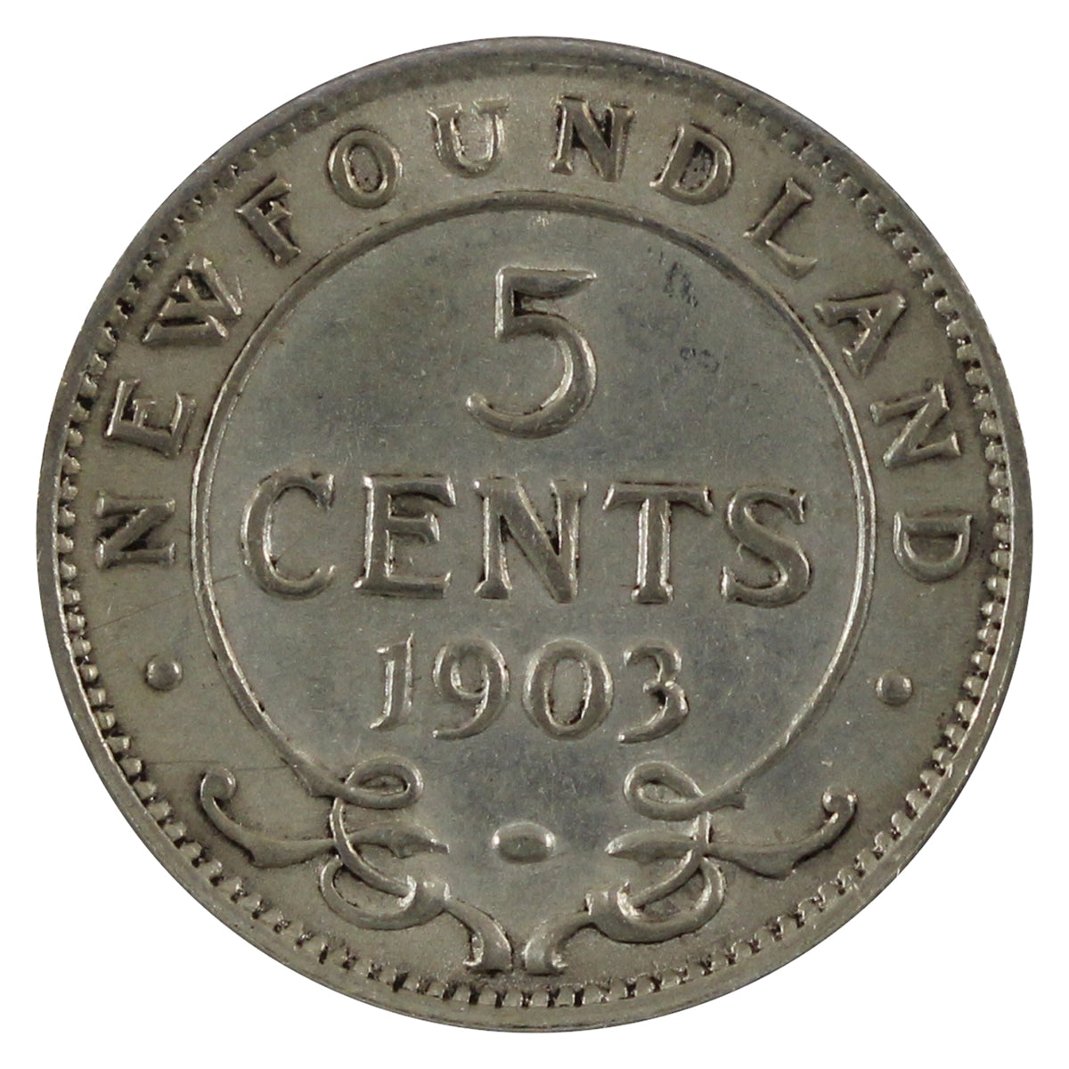 1903 Newfoundland 5-cents EF-AU (EF45) $